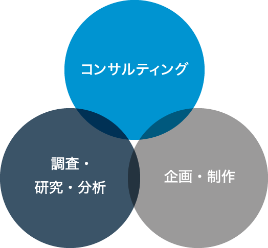 コンサルティング：調査・研究・分析：企画・制作